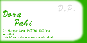 dora pahi business card